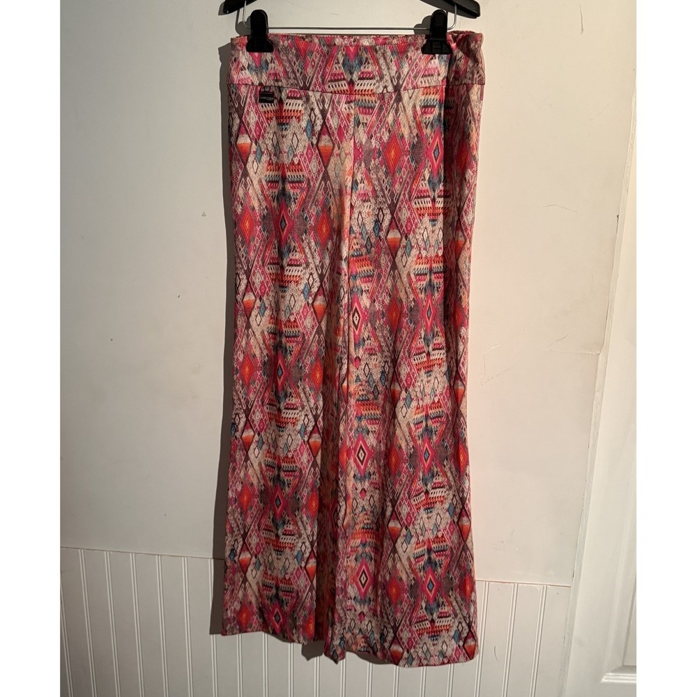 Lisette L Montreal Palazzo Wide Leg  Pull On Tribal Design Boho Coastal Large